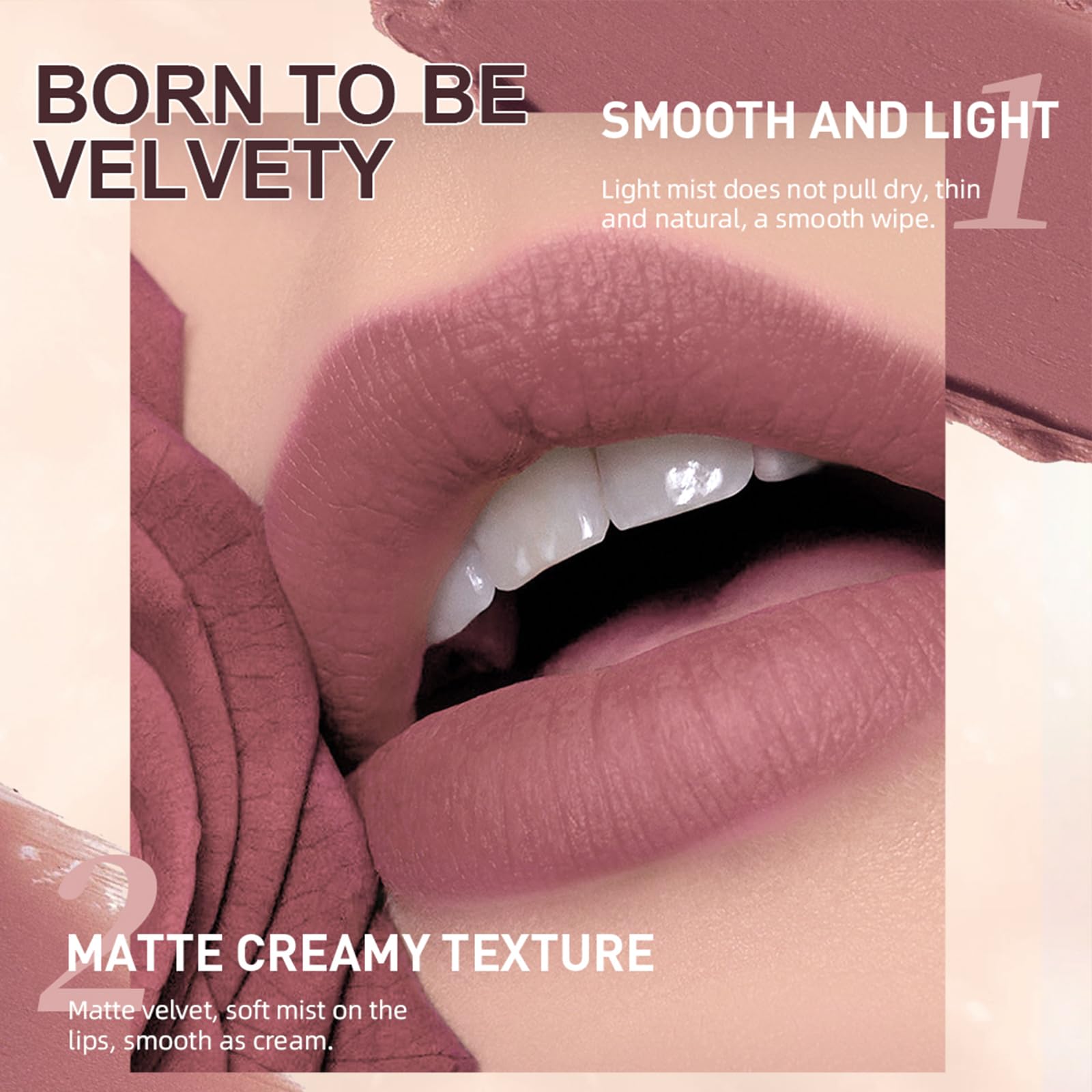 The Aurora Lip Collection by QiBest: 8-Piece Matte & Plumping Set
