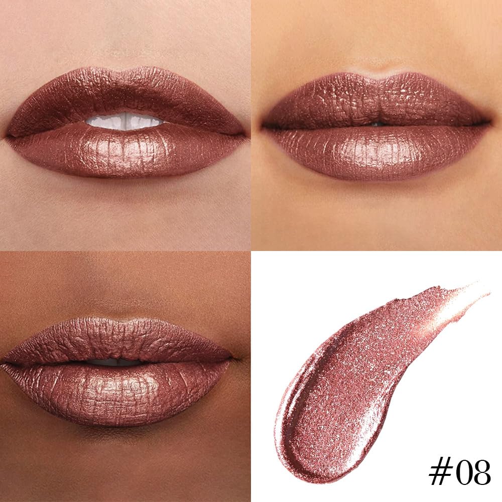 The Kaely 2-in-1 Mauve Metallic Lip & Liner: Arctic Shimmer Edition
