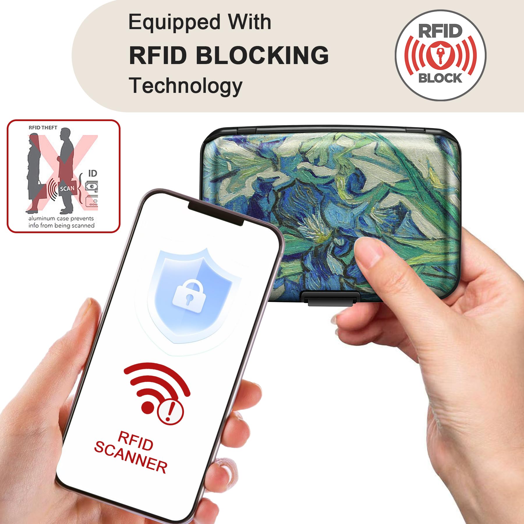 The Blossom Shield: RFID Aluminum Security Wallet