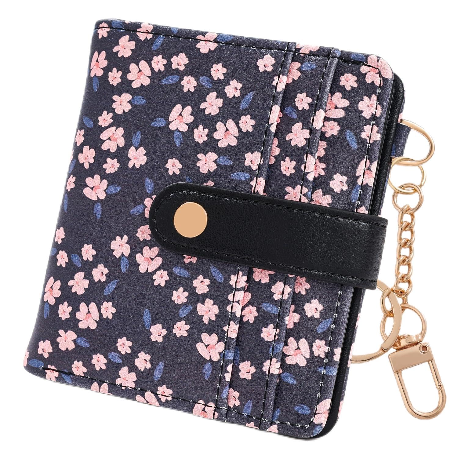 The Aurora Floral Shield: Premium RFID-Protected Leather Wallet