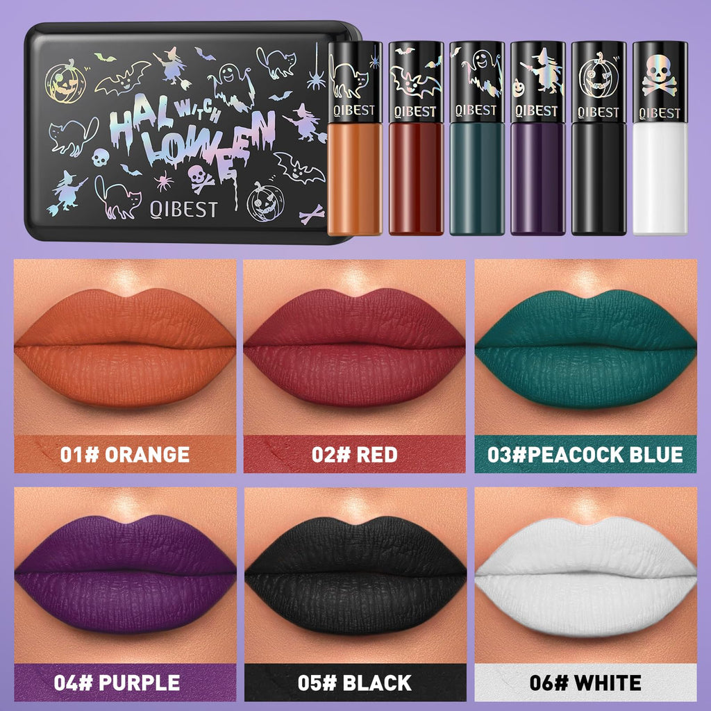 The Aurora Lip Collection by QiBest: 8-Piece Matte & Plumping Set