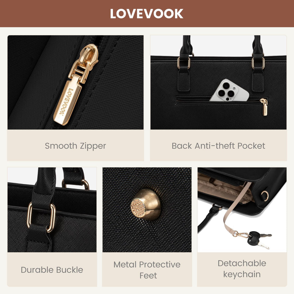 The Aura Executive Grand Tote – 15.6" Laptop & Travel Companion