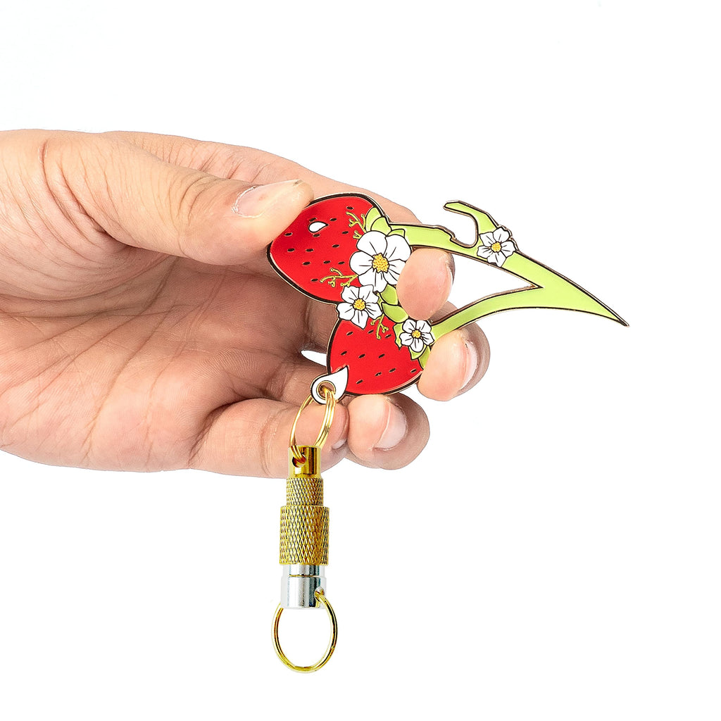 The Sweet Sentry – Strawberry Artifact Keychain Charm