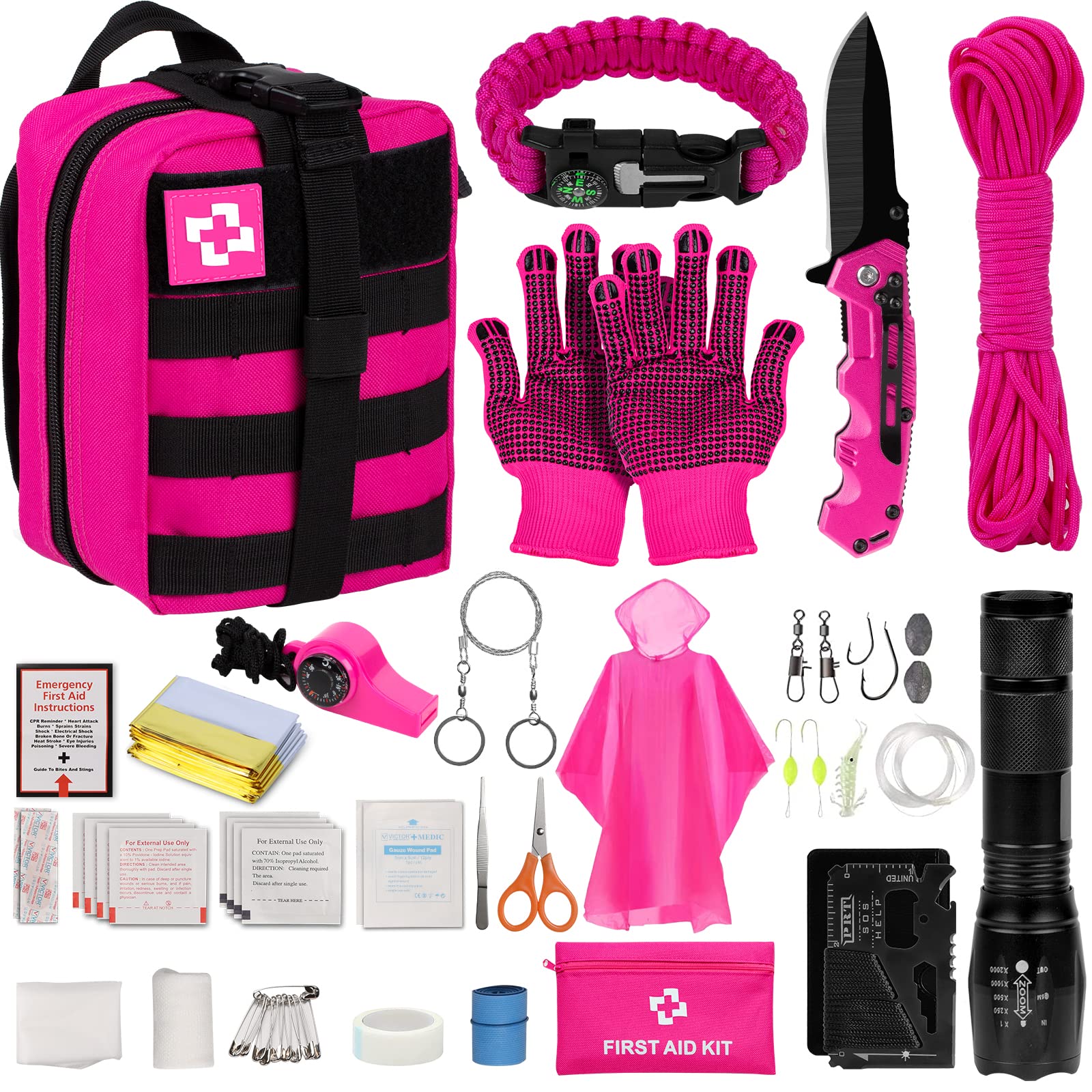 The Aura Adventure 65-Piece Survival & First Aid Kit
