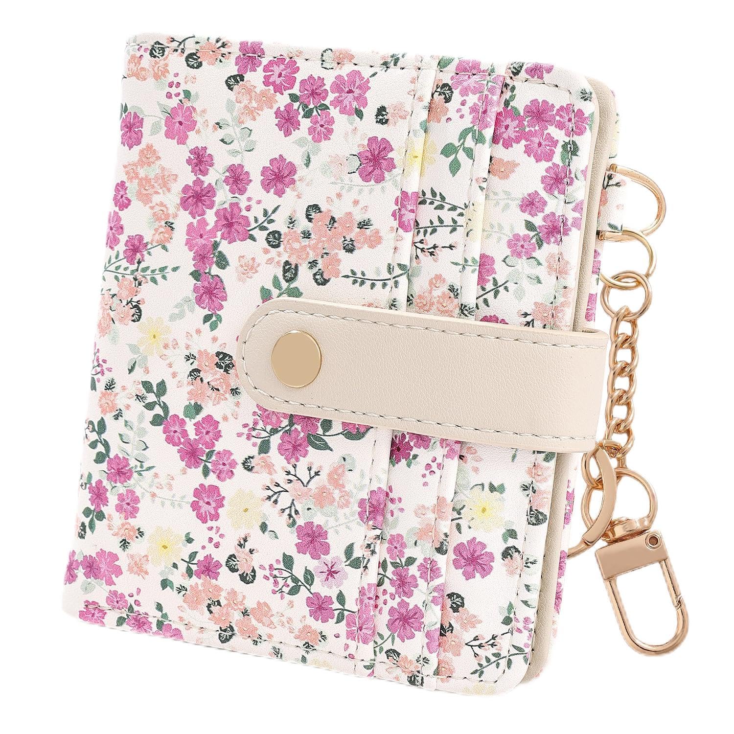 The Aurora Floral Shield: Premium RFID-Protected Leather Wallet