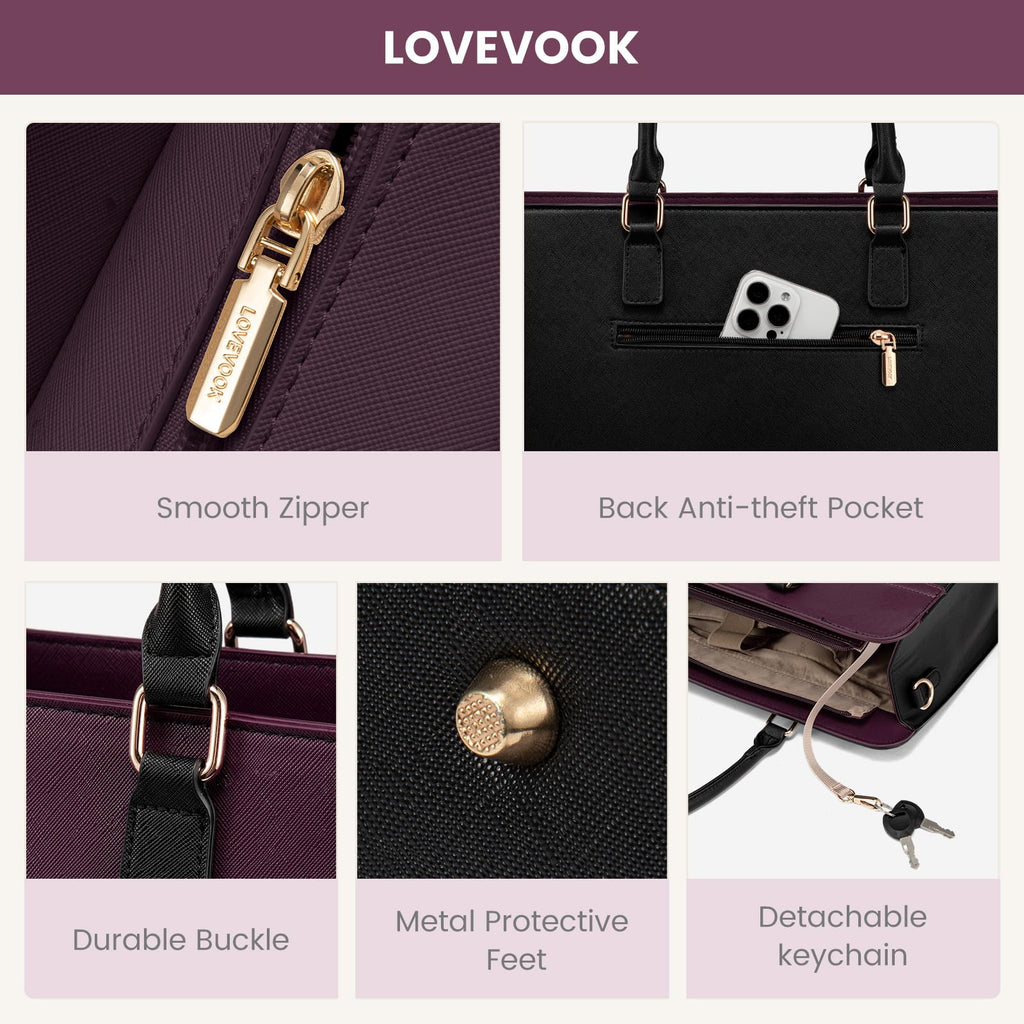 The Aura Executive Grand Tote – 15.6" Laptop & Travel Companion