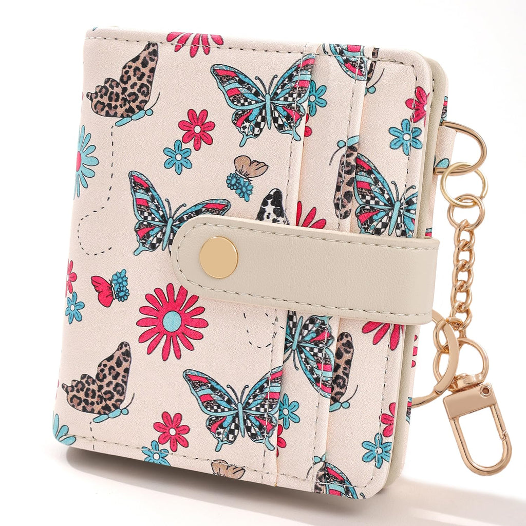 The Aurora Floral Shield: Premium RFID-Protected Leather Wallet