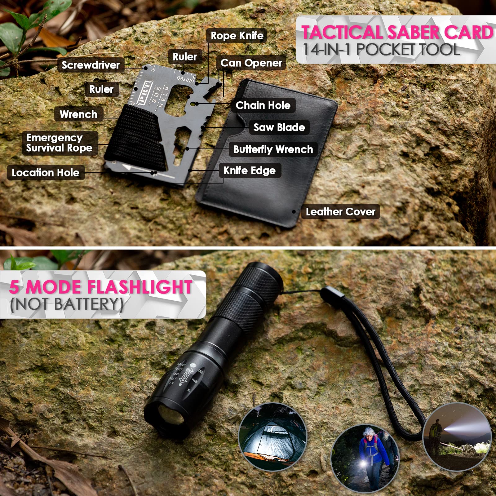 The Aura Adventure 65-Piece Survival & First Aid Kit