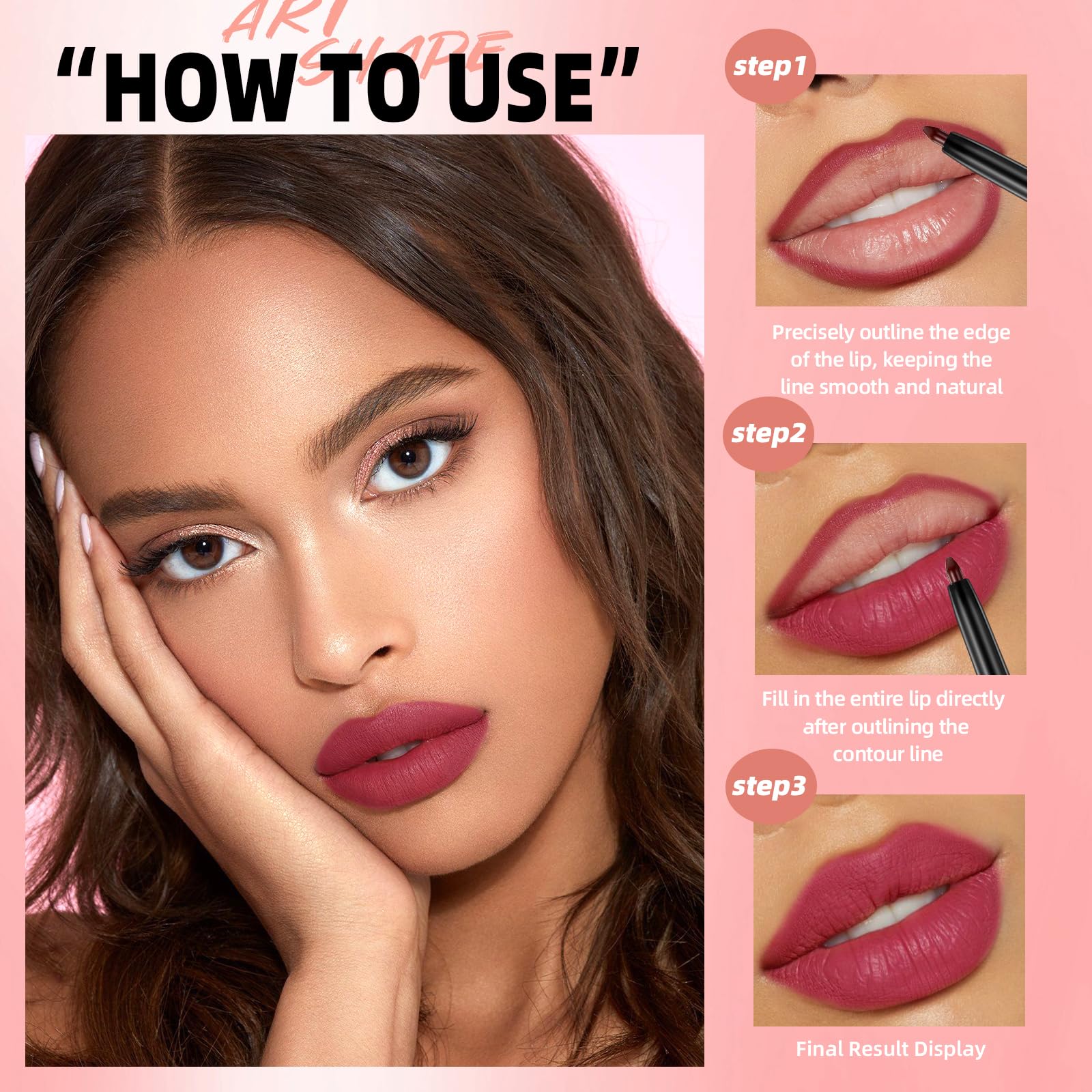 The Aurora Lip Collection by QiBest: 8-Piece Matte & Plumping Set