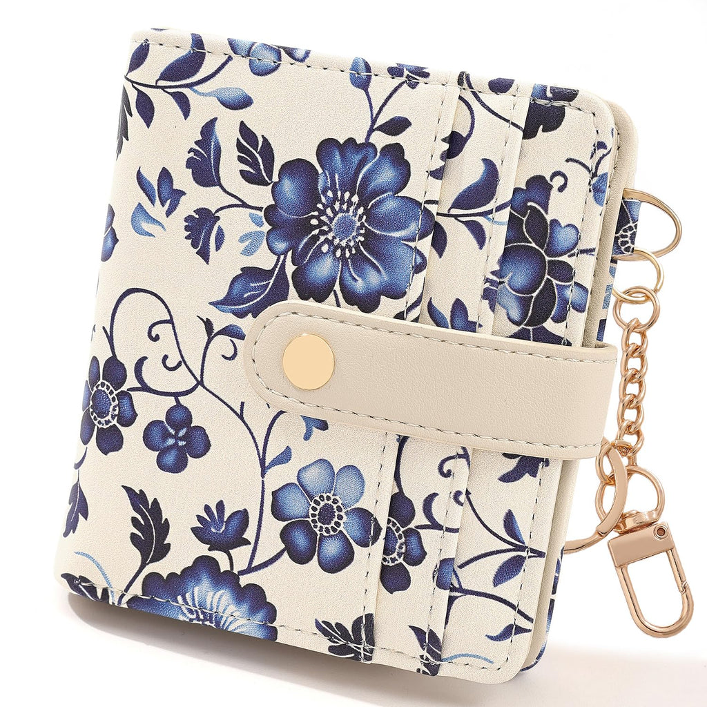 The Aurora Floral Shield: Premium RFID-Protected Leather Wallet