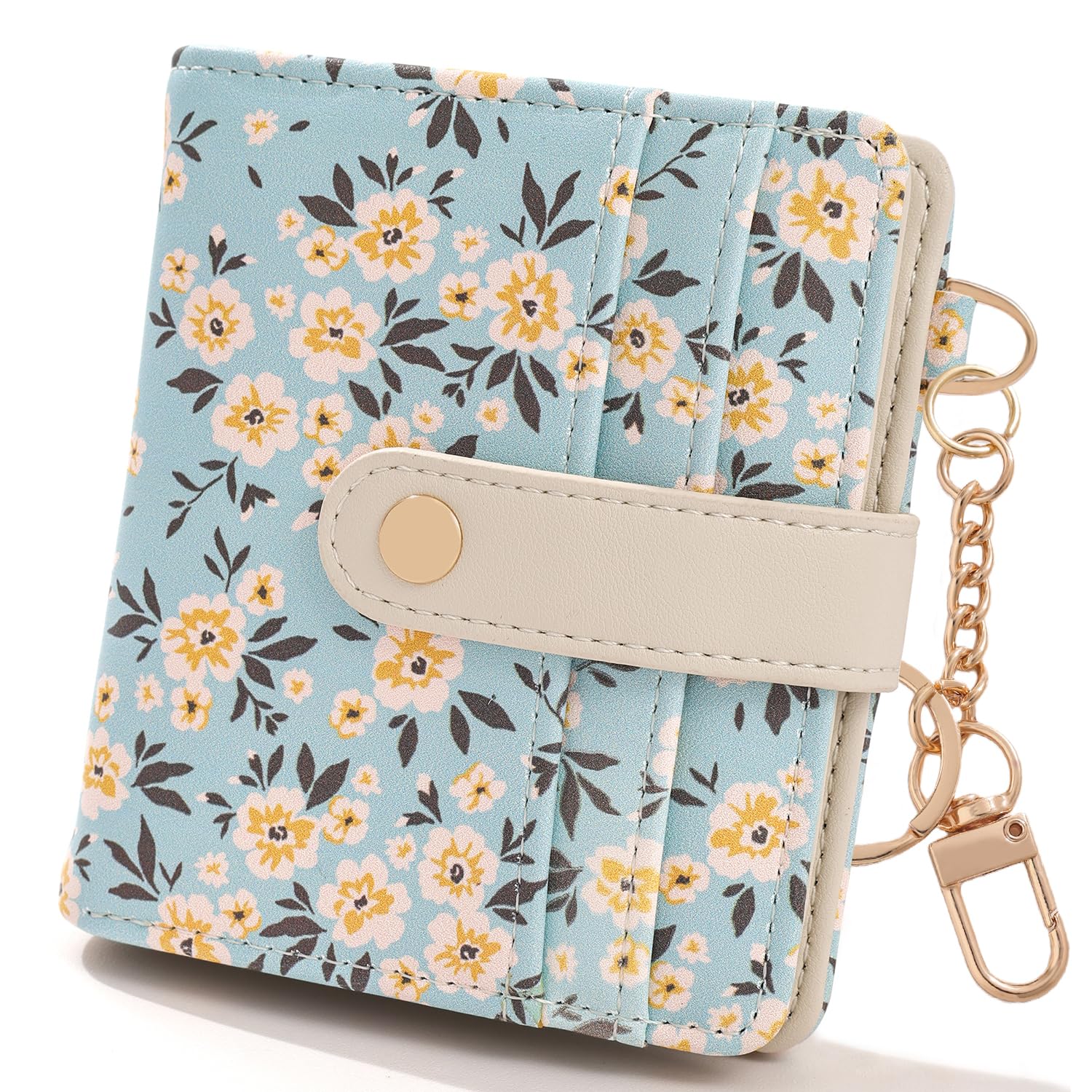 The Aurora Floral Shield: Premium RFID-Protected Leather Wallet