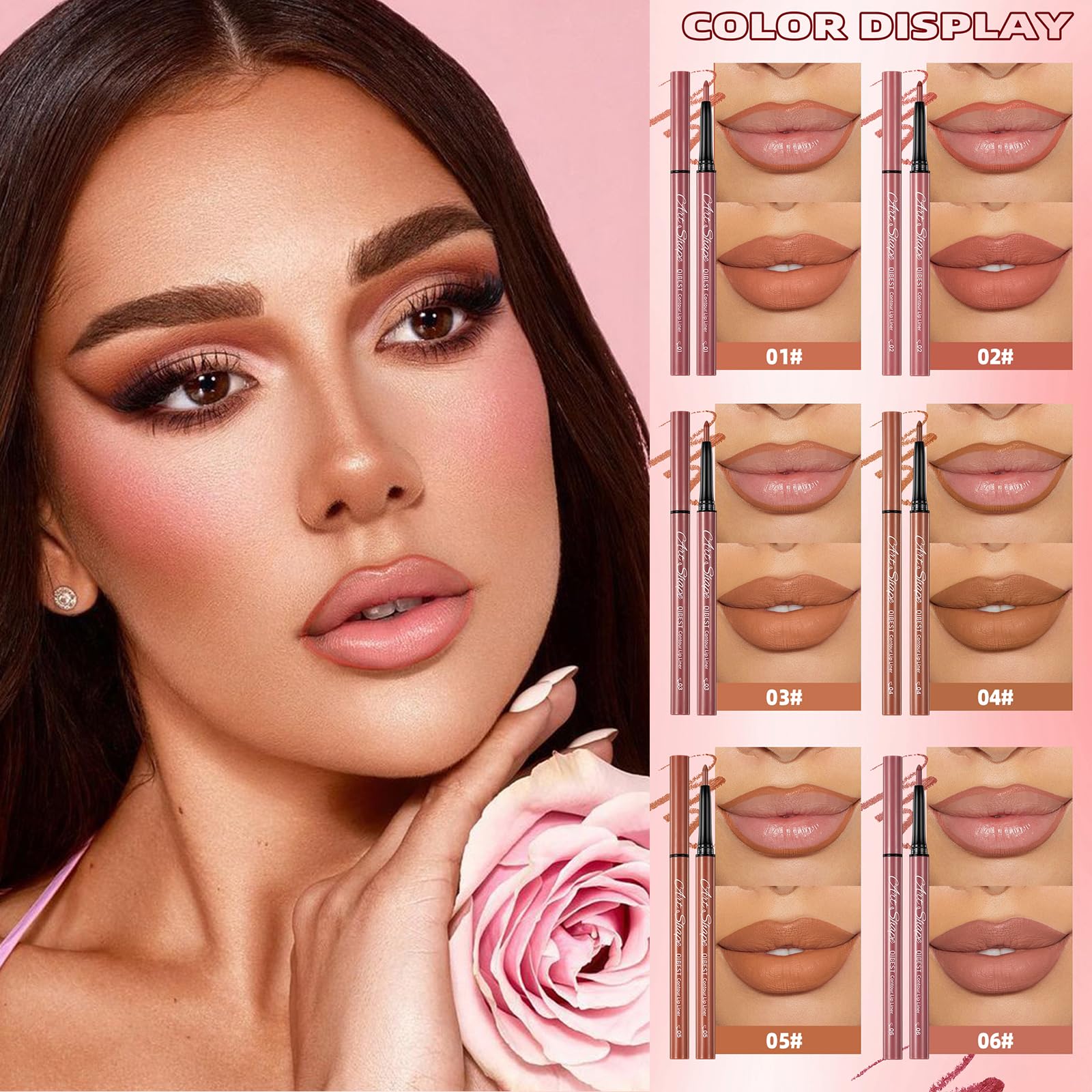 The Aurora Lip Collection by QiBest: 8-Piece Matte & Plumping Set
