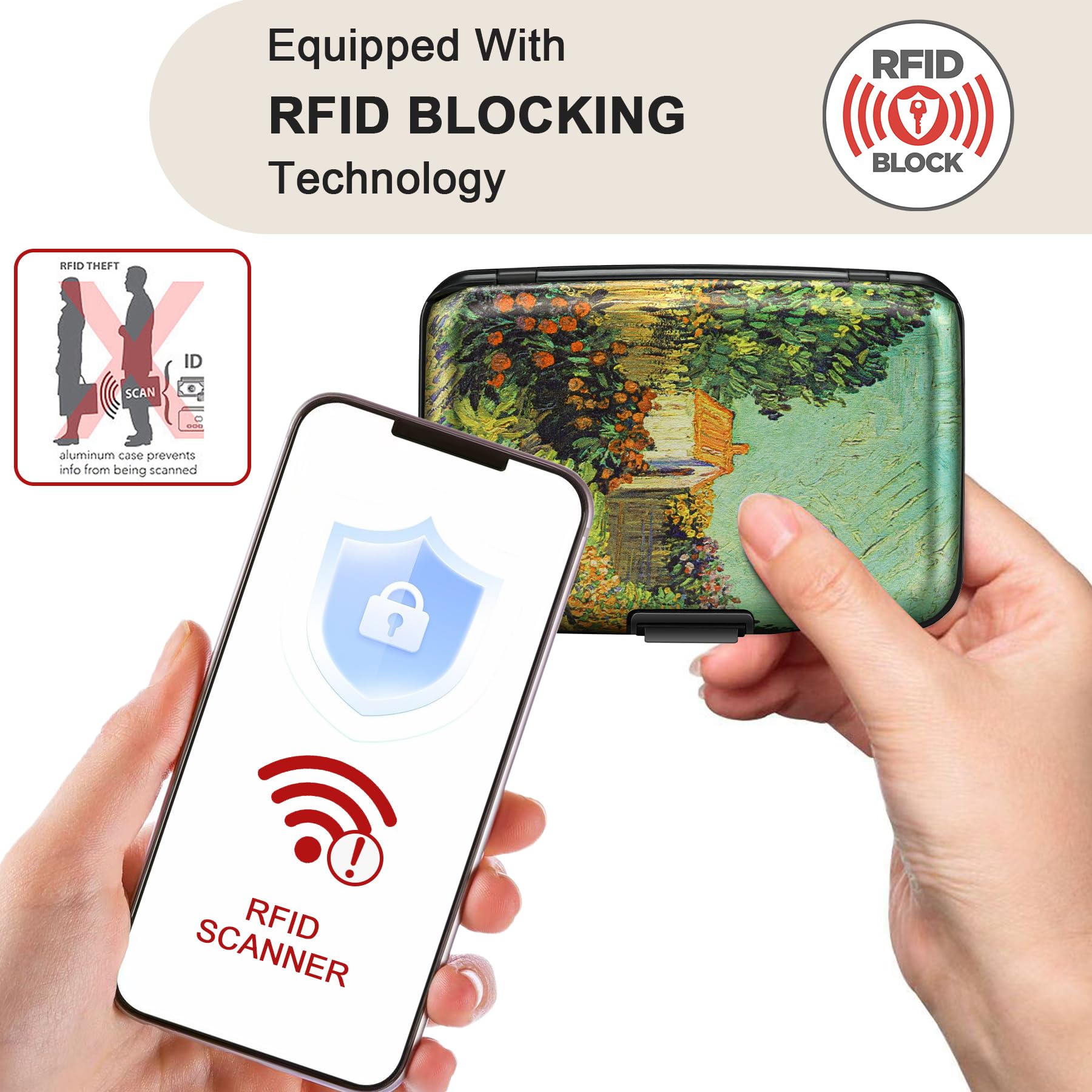 The Blossom Shield: RFID Aluminum Security Wallet