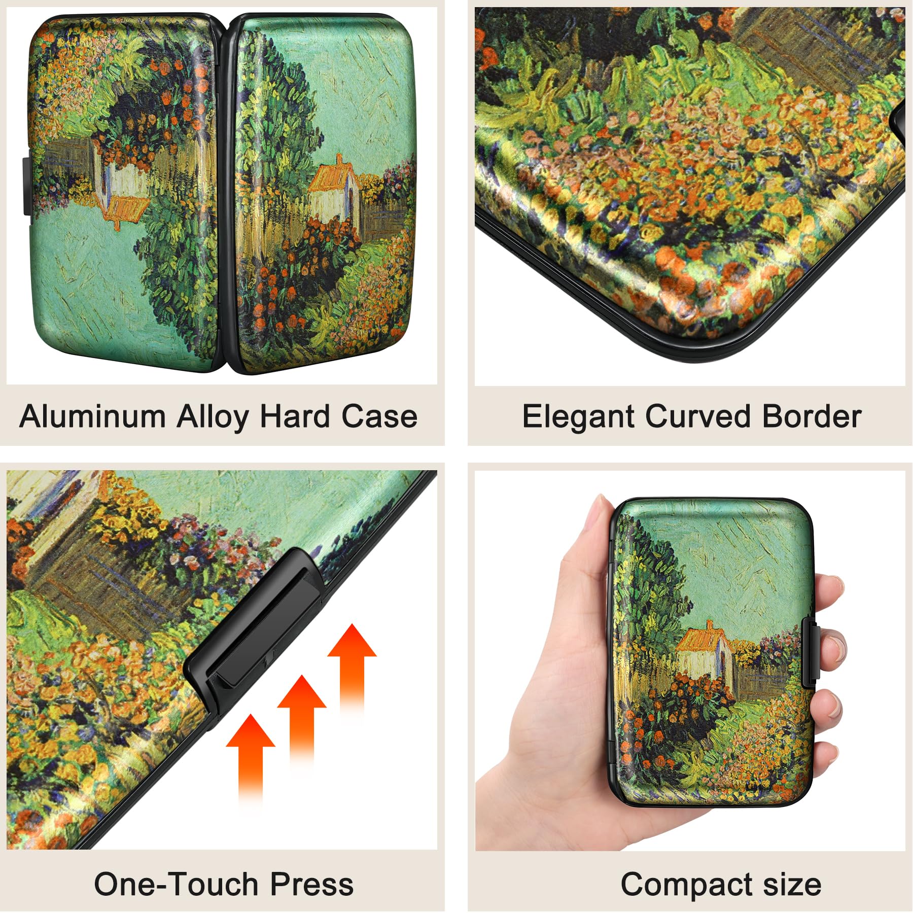 The Blossom Shield: RFID Aluminum Security Wallet