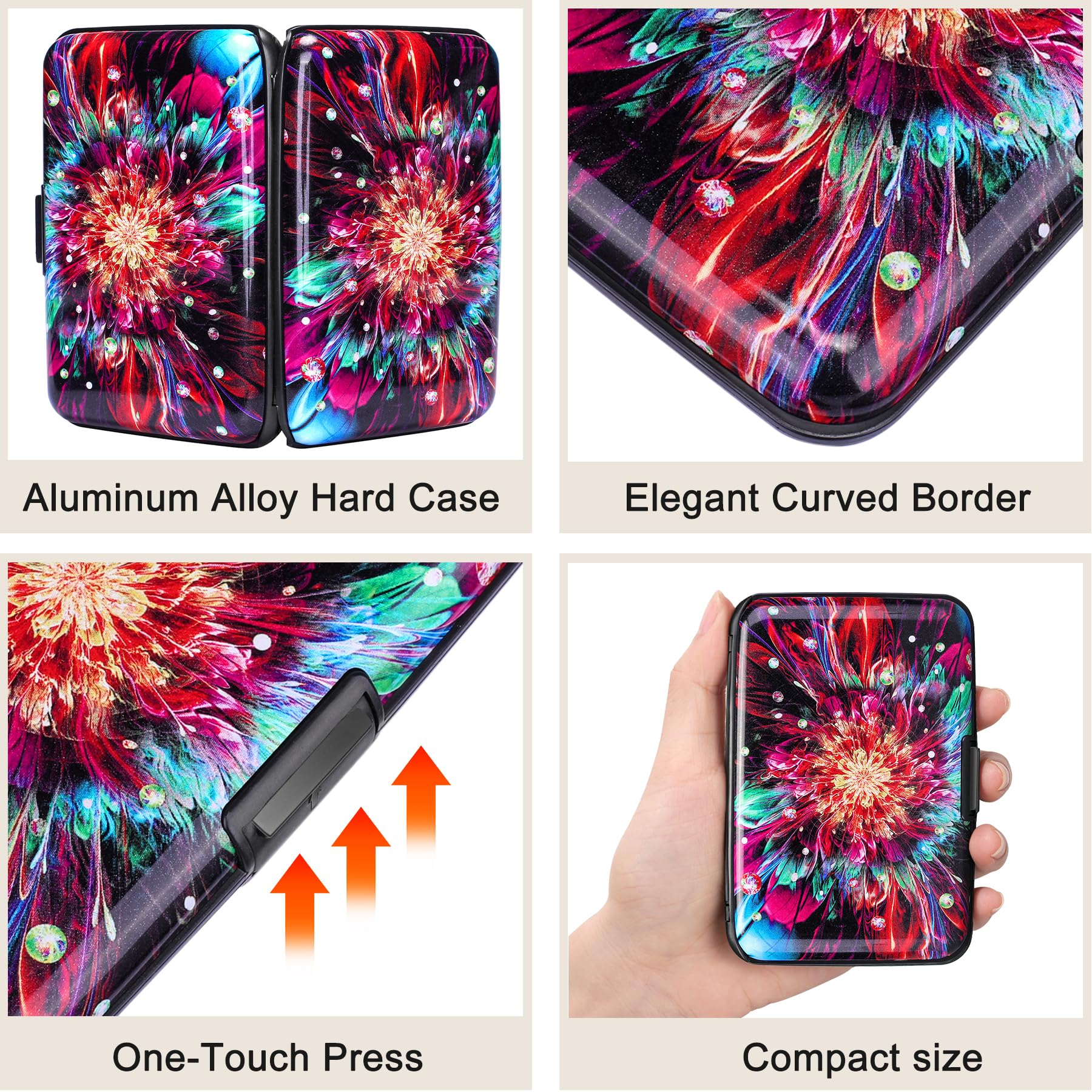 The Blossom Shield: RFID Aluminum Security Wallet