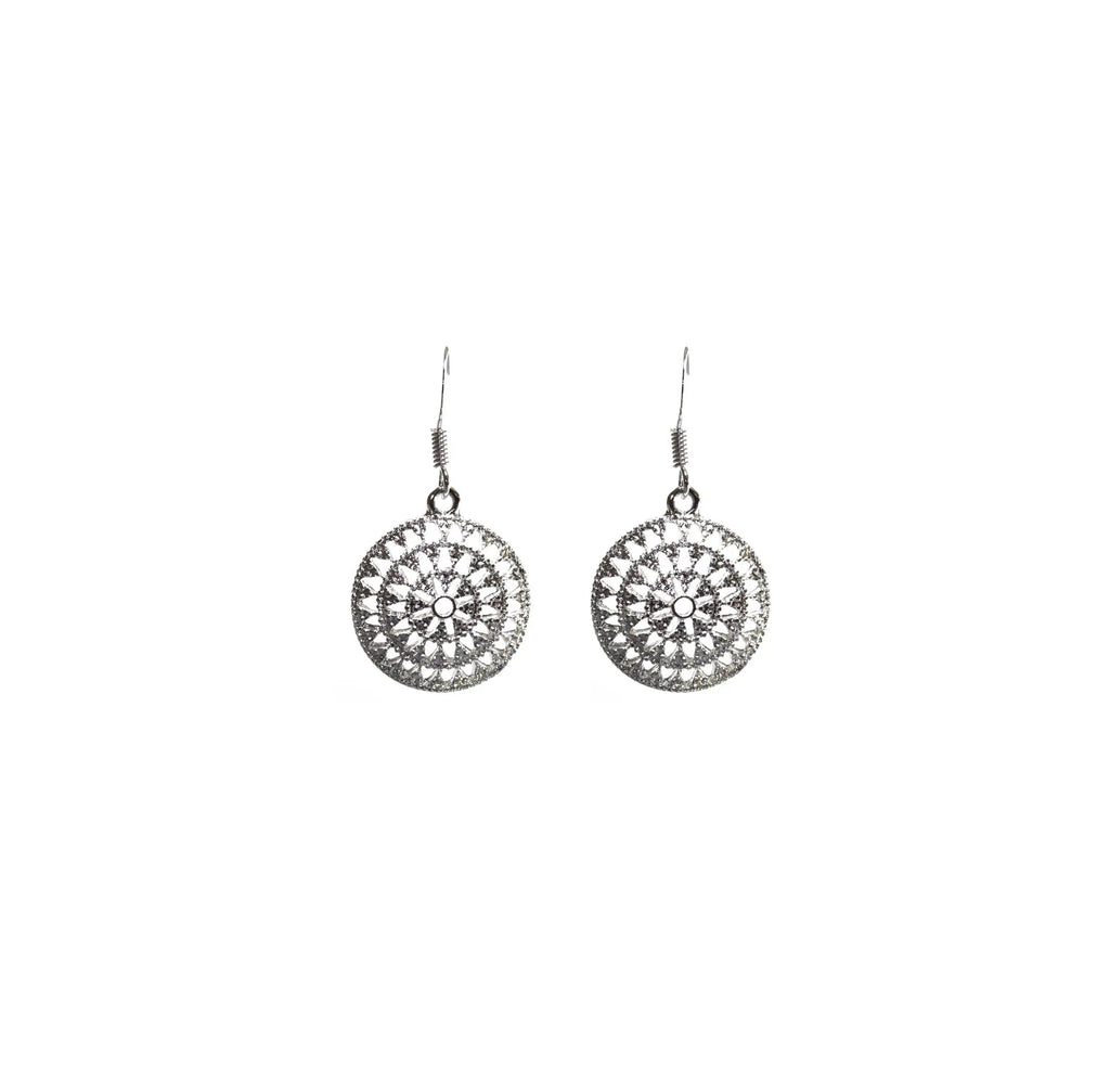 Aurinko Filigree Earrings – Silver-Plated Finnish Craftsmanship
