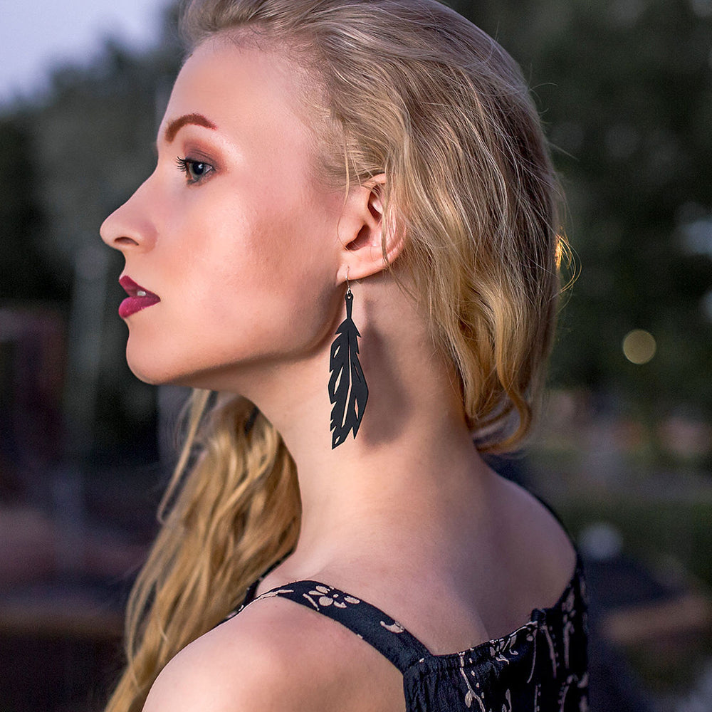 Feather Silicone Earrings – An Amulet of Strength by Sara Tuuli