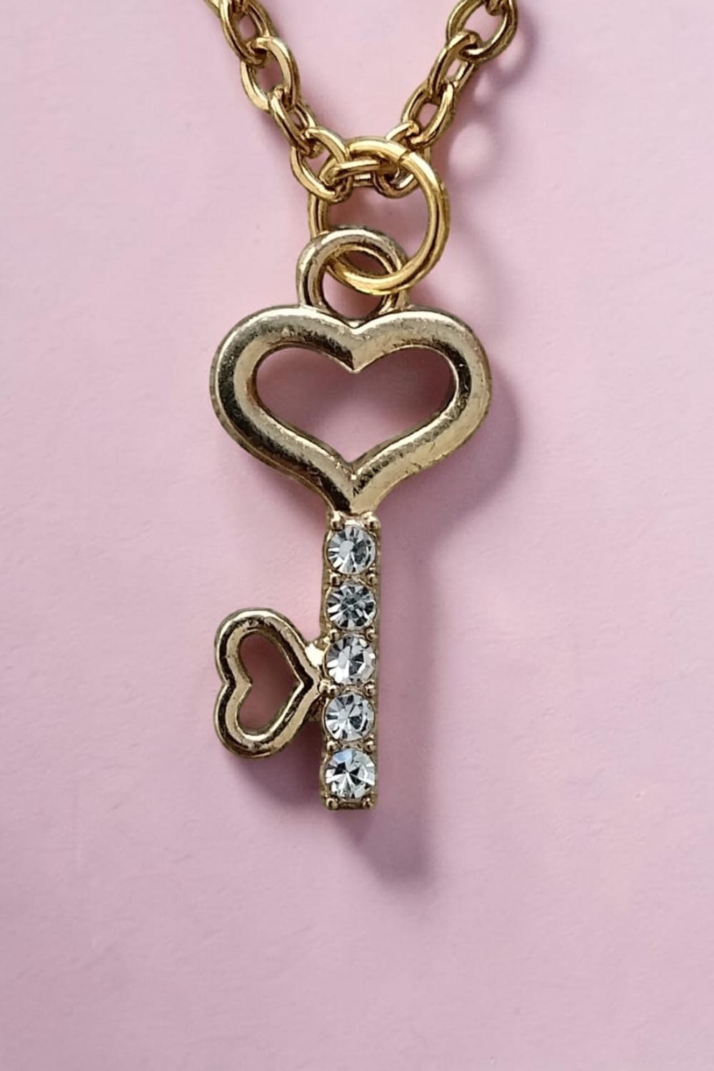 Eternal Love Heart Key Necklace