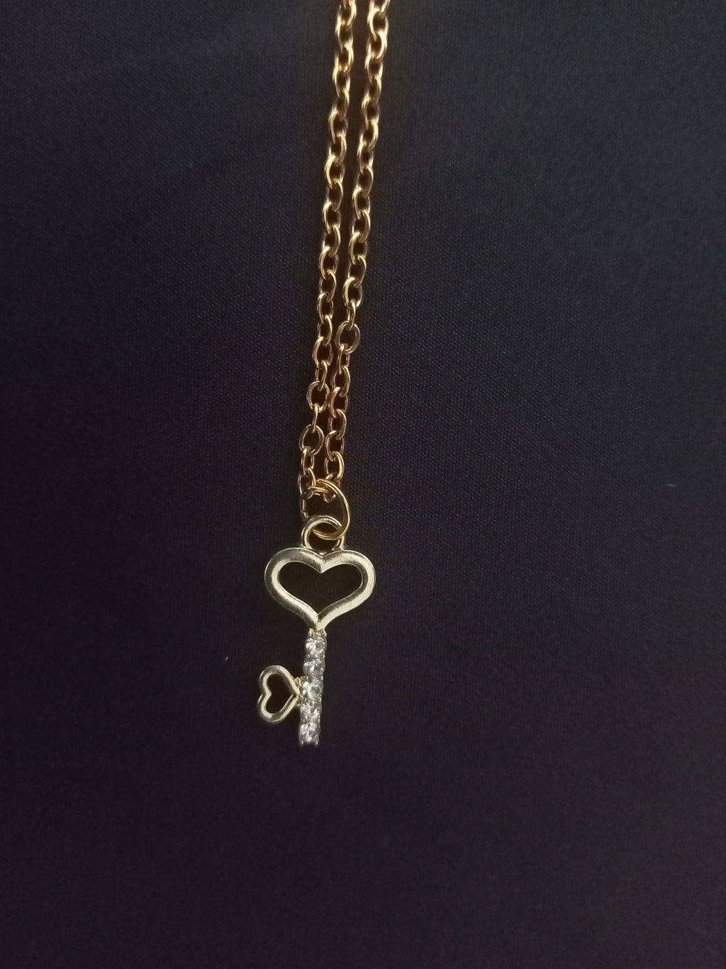 Eternal Love Heart Key Necklace