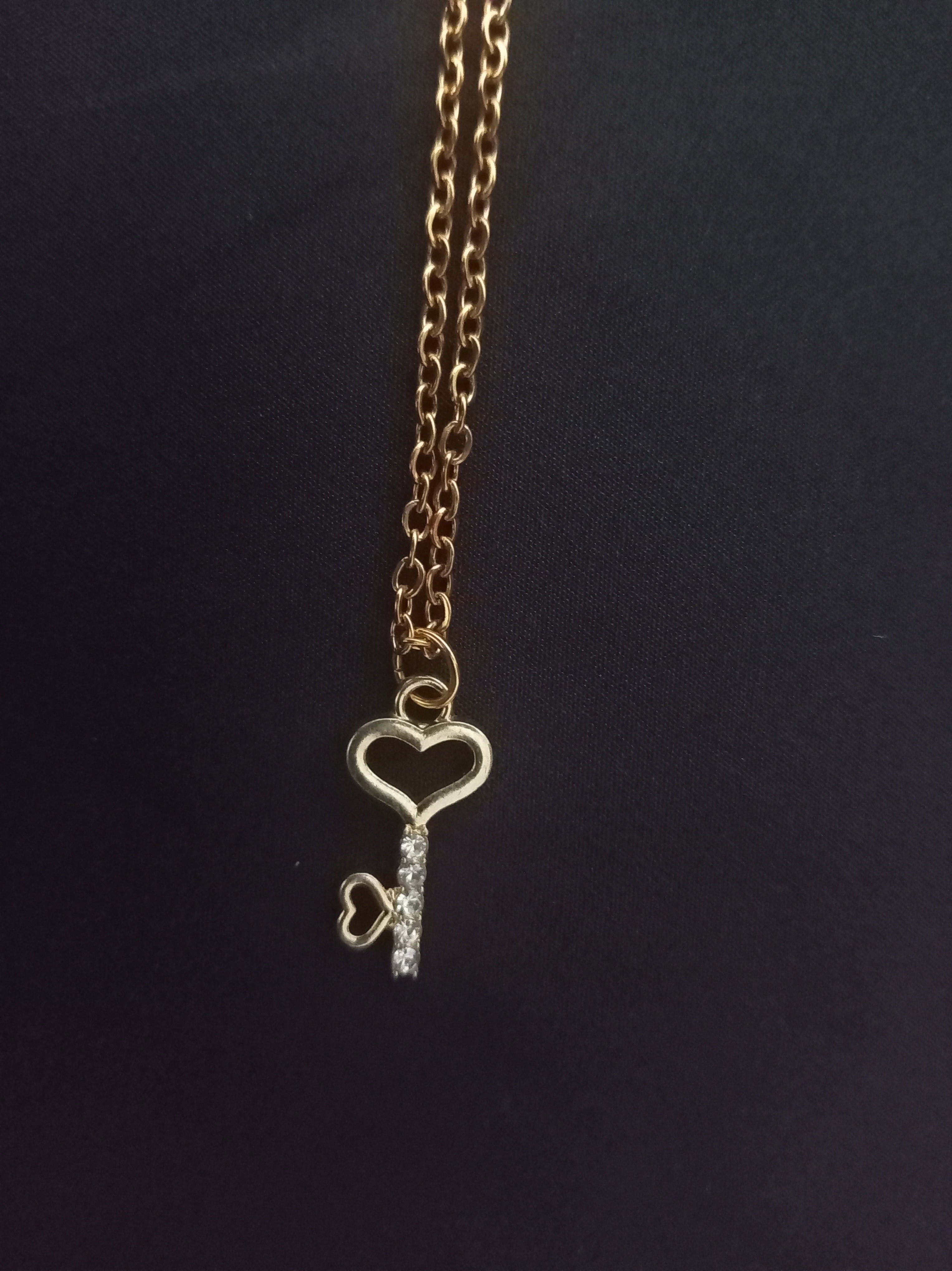 Eternal Love Heart Key Necklace