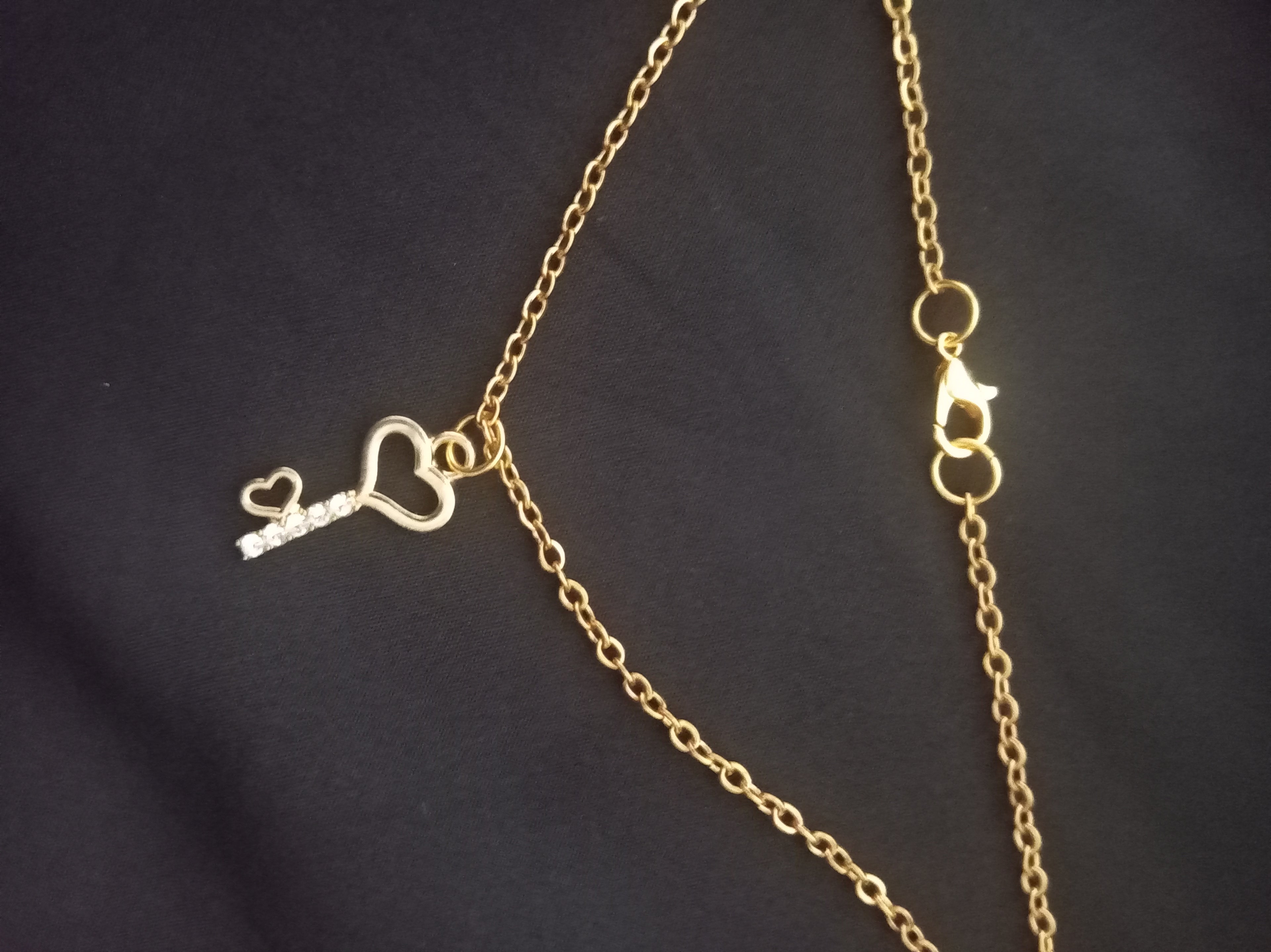 Eternal Love Heart Key Necklace