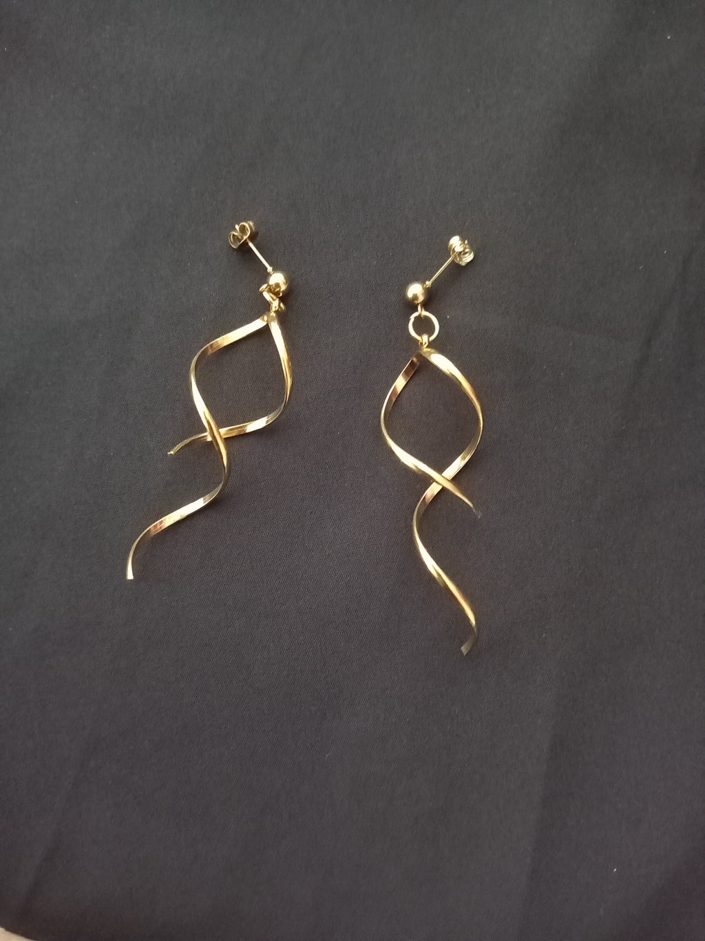 Golden Spiral Statement Dangles