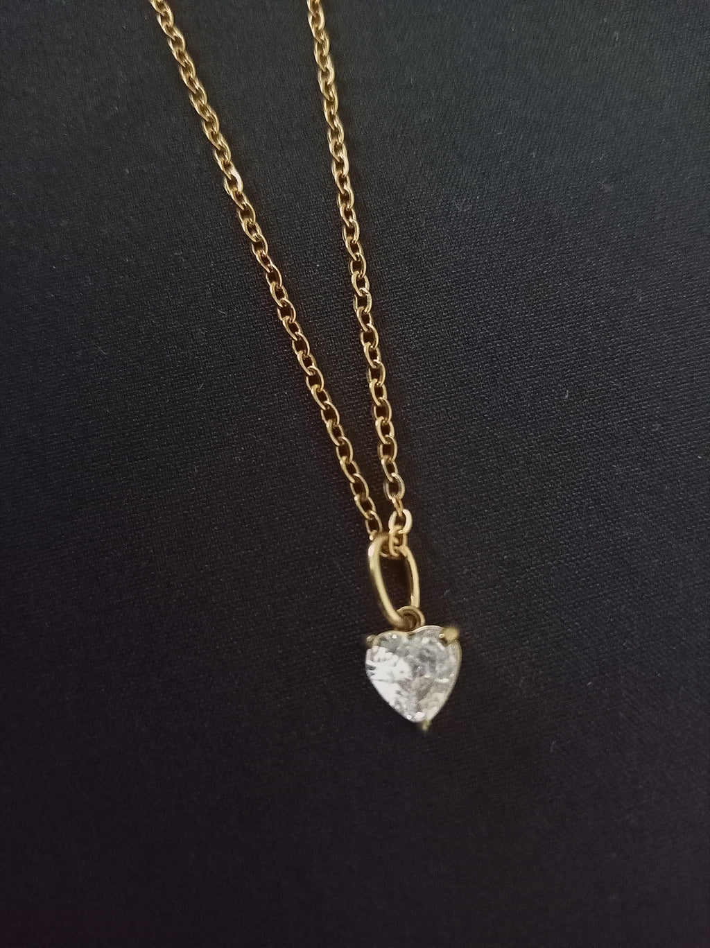 Shimmering Crystal Heart Pendant