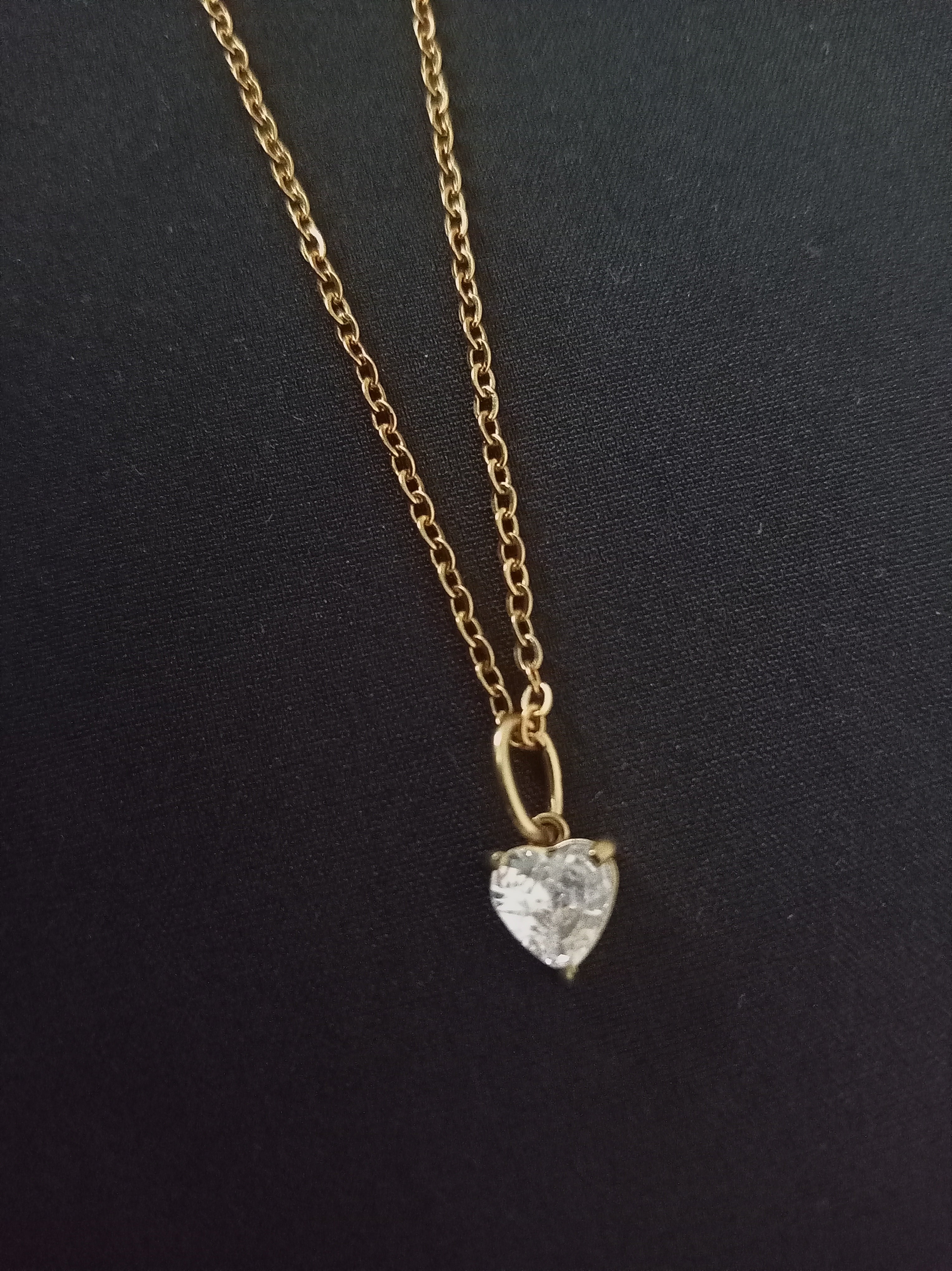Shimmering Crystal Heart Pendant
