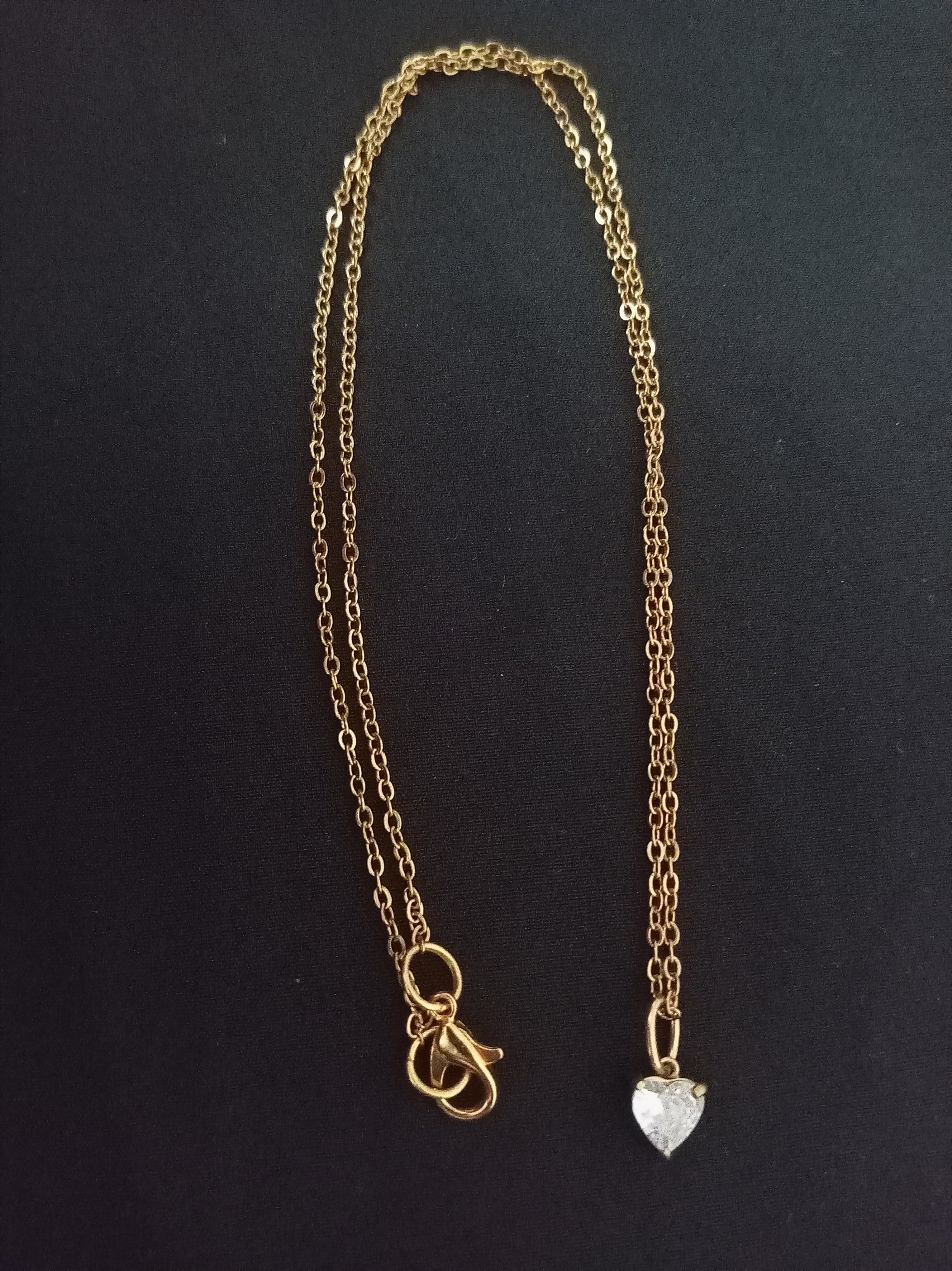 Shimmering Crystal Heart Pendant