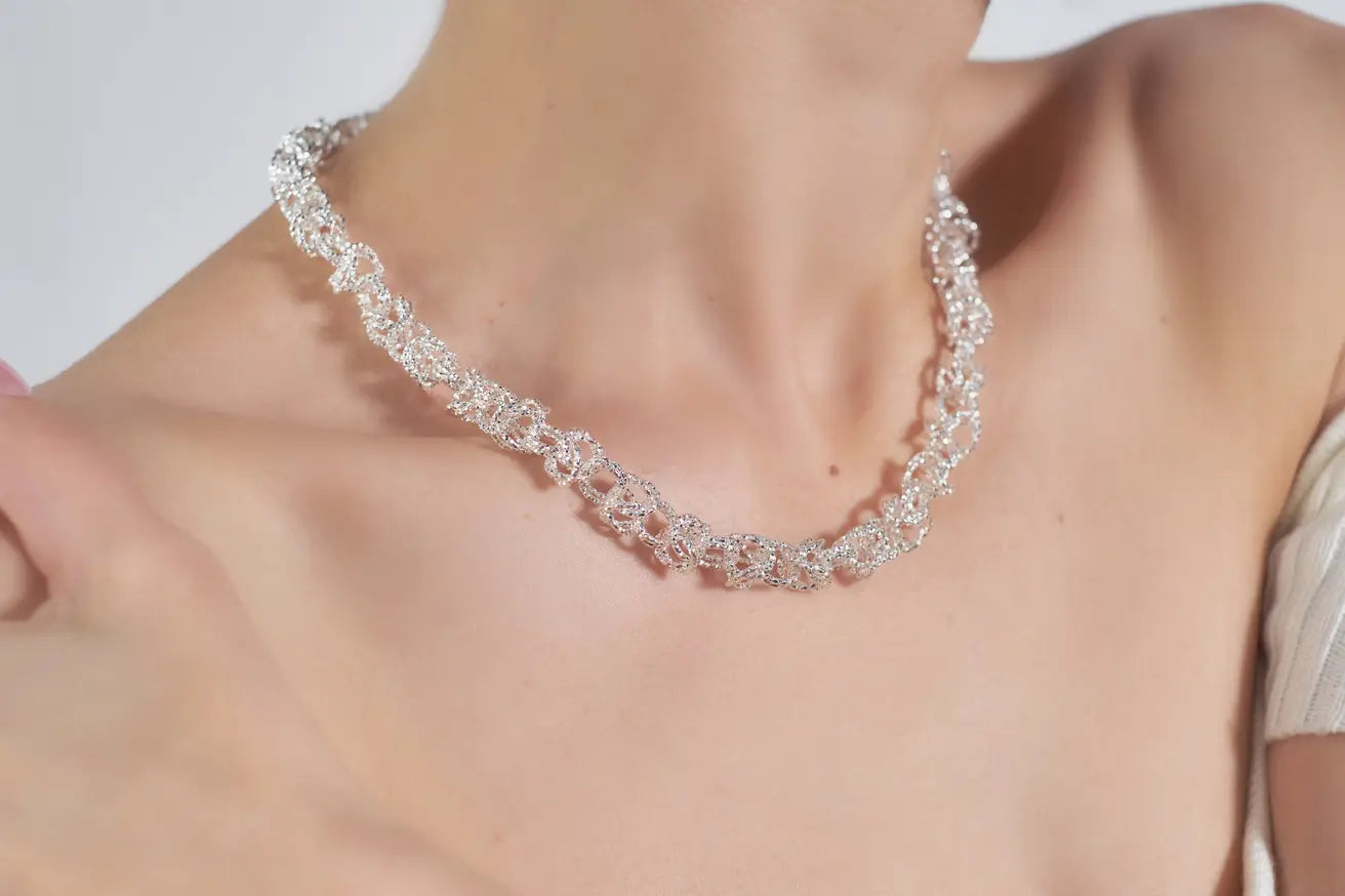 The Toivo Necklace: Diamond-Cut Byzantine Elegance