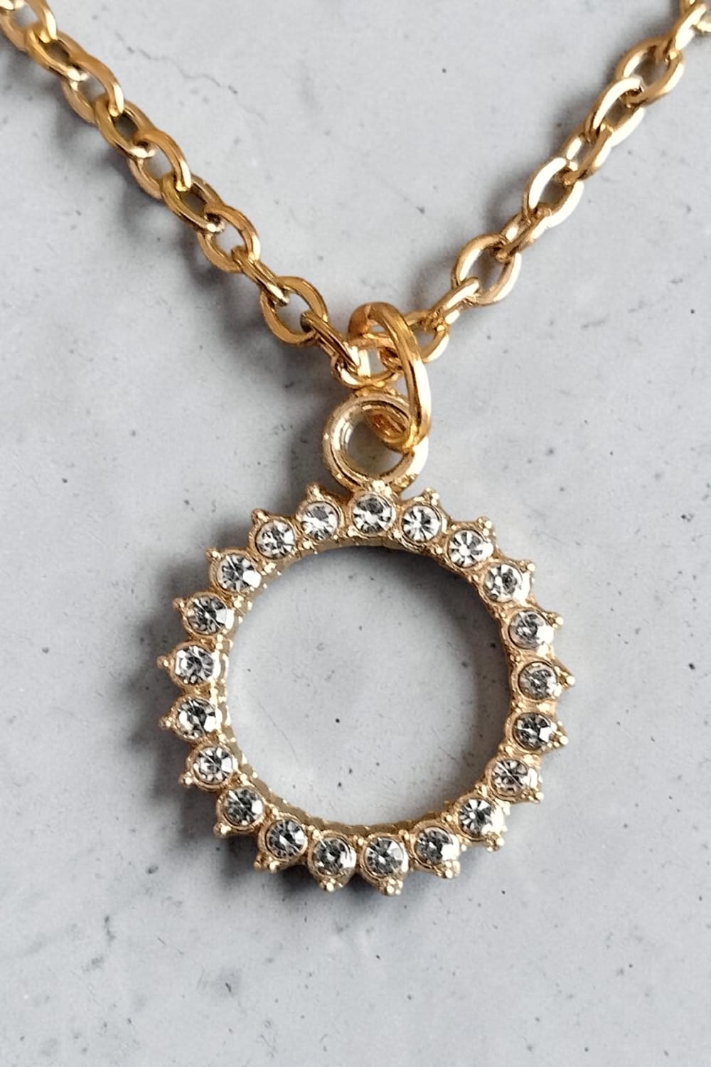 Radiant Halo Circle Necklace