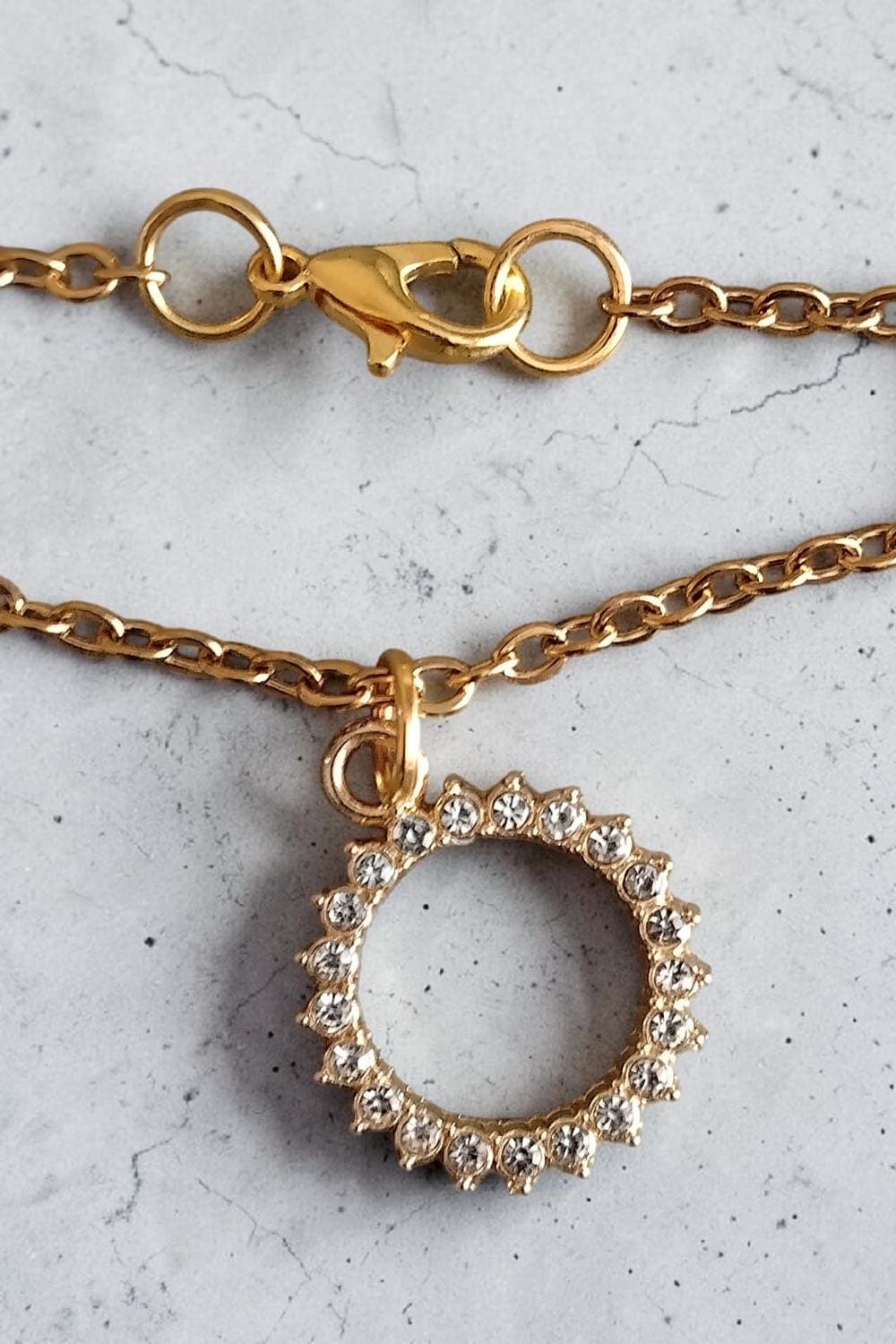 Radiant Halo Circle Necklace