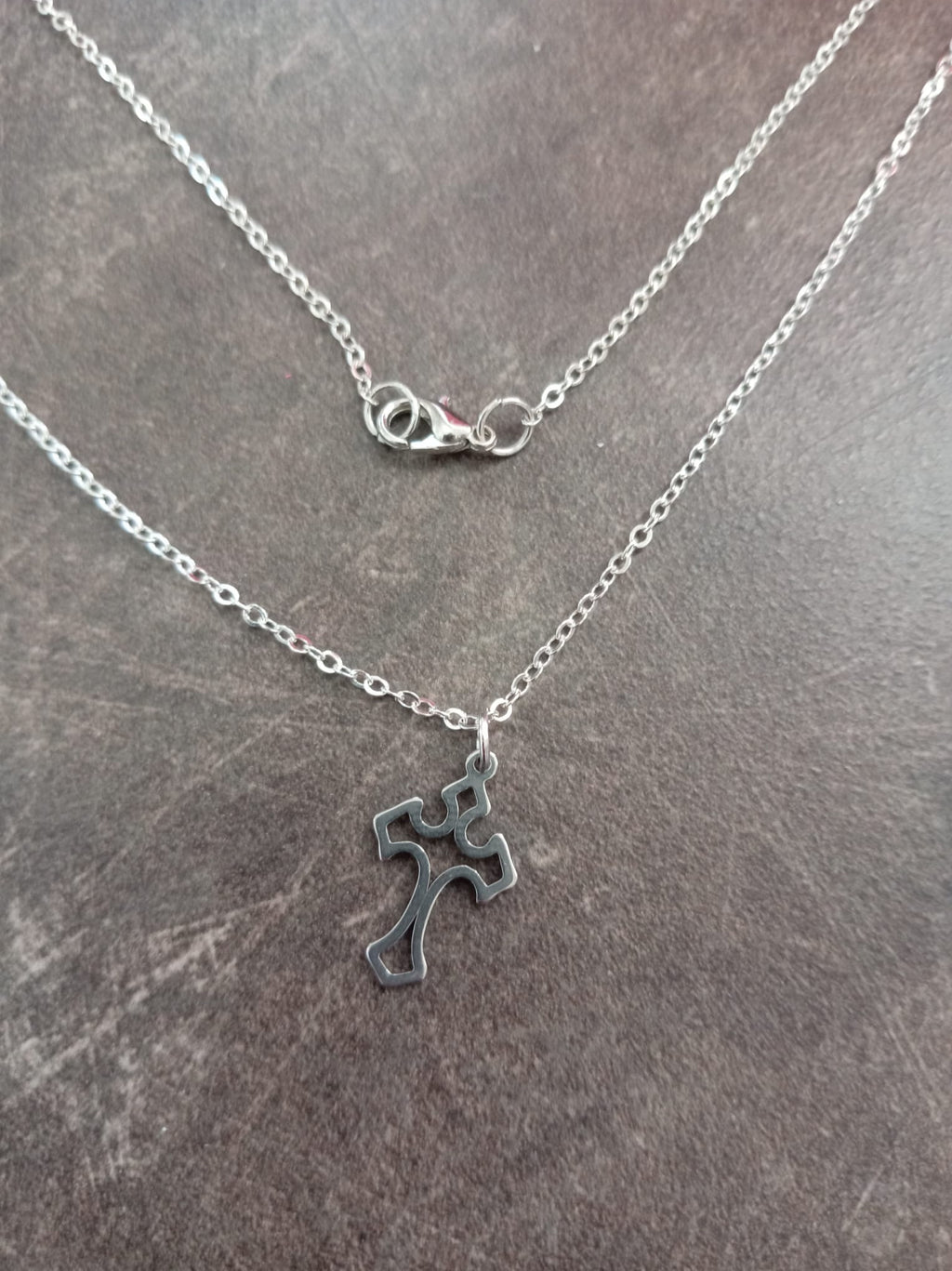 Pure Faith Stainless Steel Cross Necklace