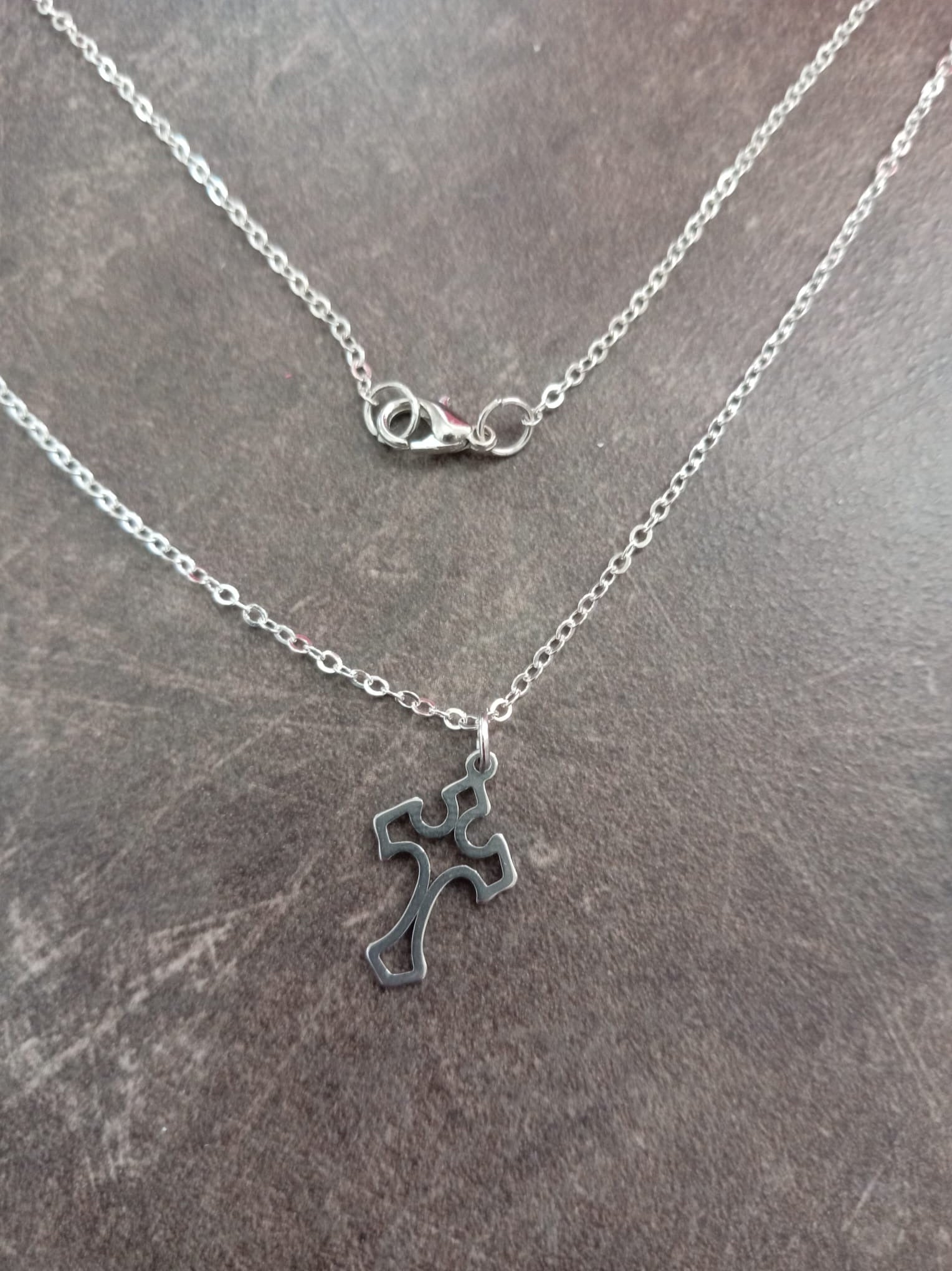 Pure Faith Stainless Steel Cross Necklace