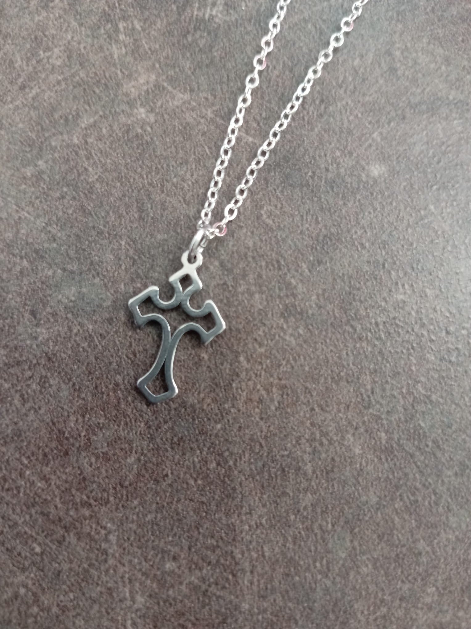 Pure Faith Stainless Steel Cross Necklace