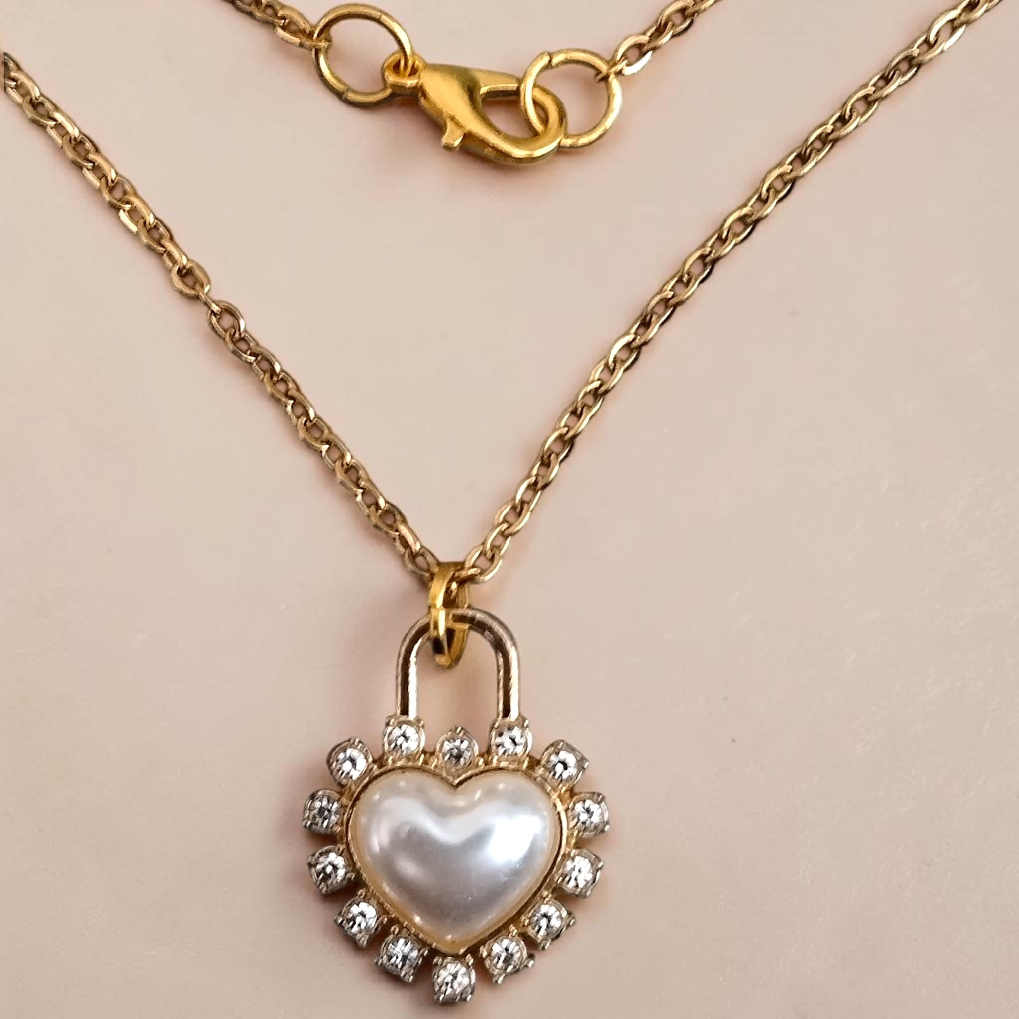 Handmade Heart Padlock Necklace