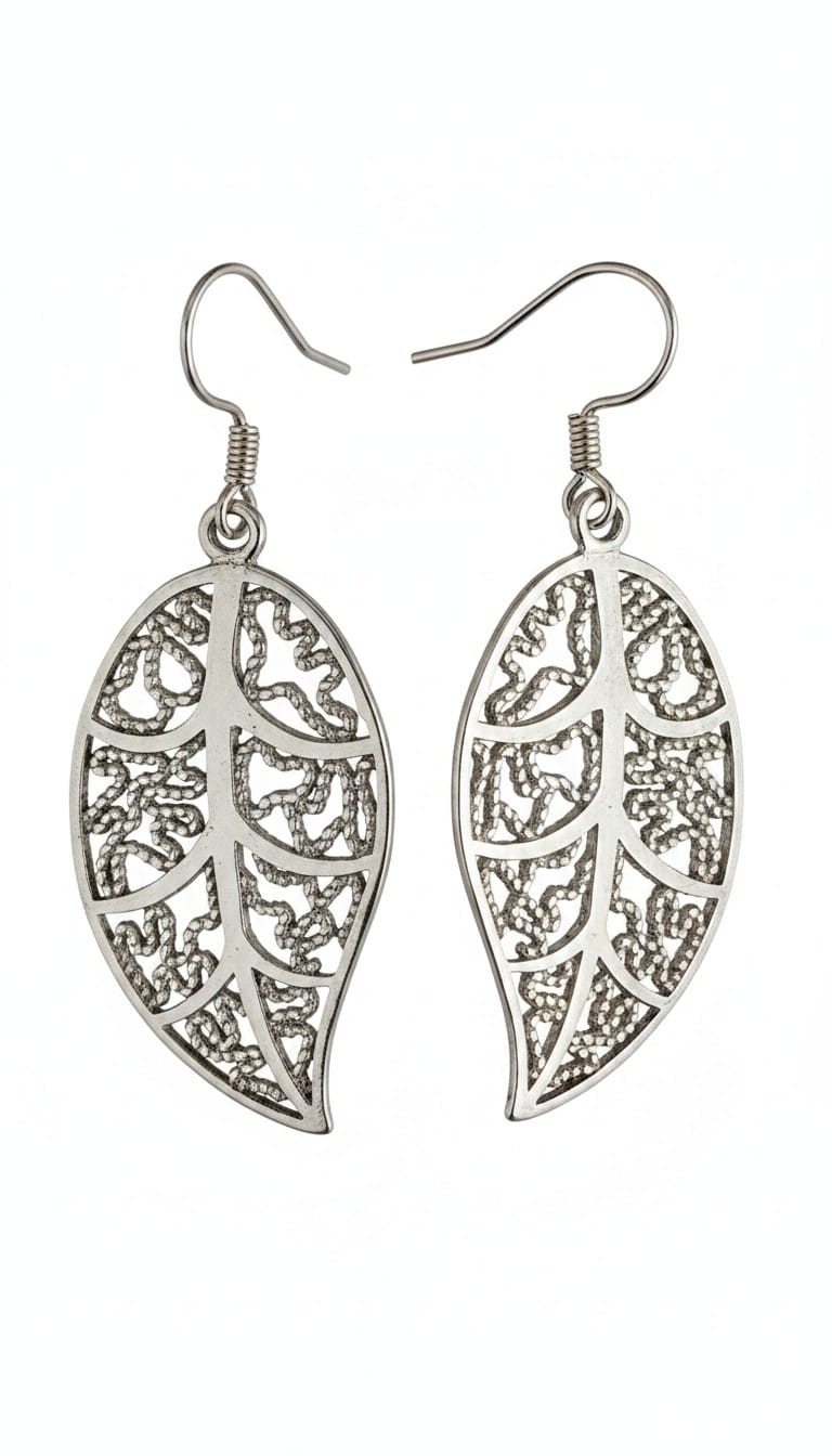 Dainty Silver Plated Leaf Earrings ✨ Delicate Boho Jewelry