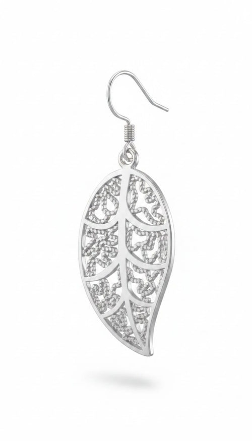 Dainty Silver Plated Leaf Earrings ✨ Delicate Boho Jewelry