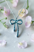 Silver Bow Necklace